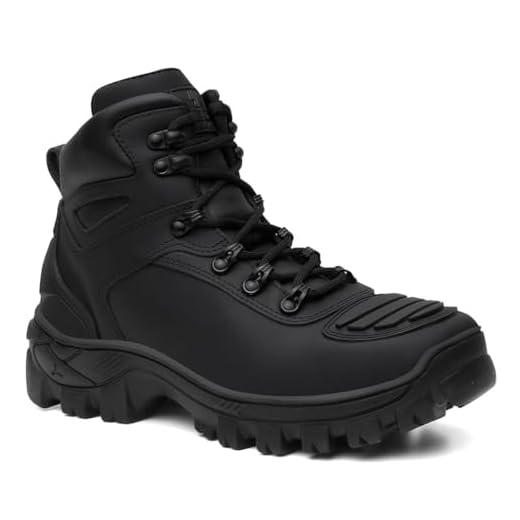 Bota Militar Tática Couro Nobre Bico PVC Protetor Motociclista Black com CA 52083 (Preto, BR, Adulto, Numérico, 36)