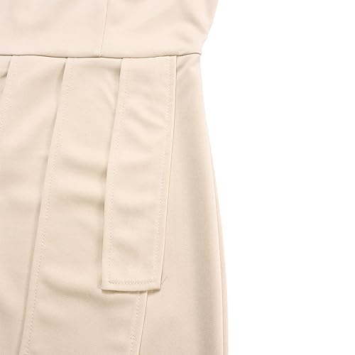 NATHGAM Plus Size Pencil Midi Dress Women Sexy Wrap Front Ruched Bodycon Tiered Dresses Office Business Cocktail Party Dress3