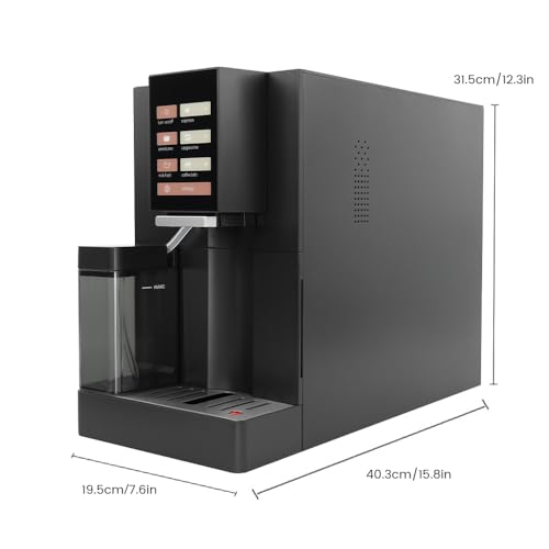 Mcilpoog Machine à Café Expresso Automatique R3, Machine à Cappuccino avec Mousseur à Lait, Écran Tactile, Double Tasse, Pour Maison et Bureau, Blanc – Image 4