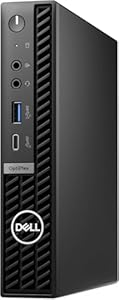 Dell OptiPlex Plus 7020 Micro Desktop Computer, Intel Core i7-14700, 16GB RAM, 512GB SSD, Wi-Fi, Windows 11 Pro, Black (542TT)