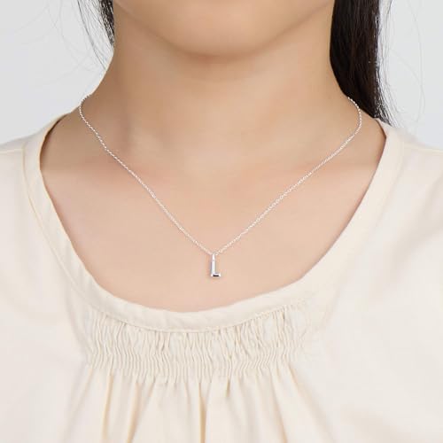 Collar de plata de ley con letra L Philip Jones infantil 2