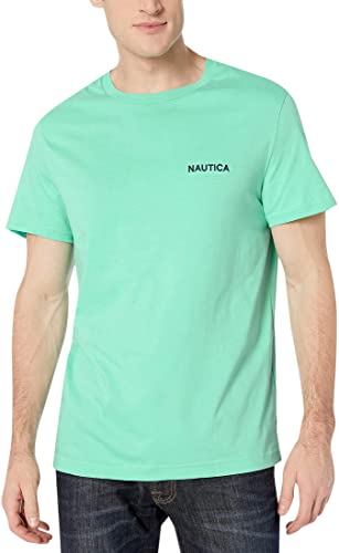 mint colored shirt - Nautica mens Short Sleeve Solid Crew Neck T-shirt T Shirt, Mint Spring Solid, Large US