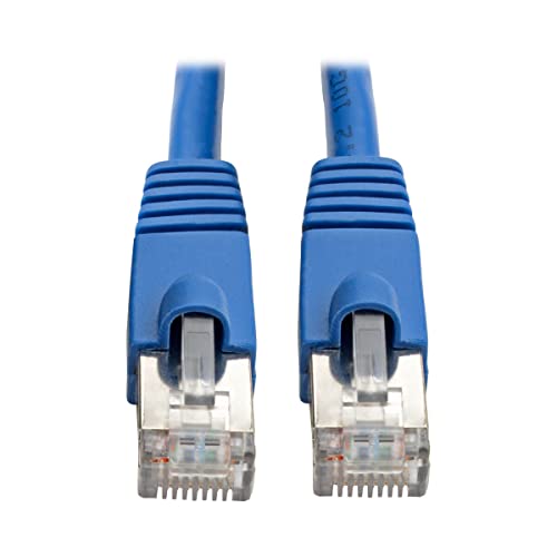 Tripp Lite Cat6a 10G Ethernet Cable, Snagless Molded STP Network Patch Cable (RJ45 M/M), Blue, 3 Feet / 0.9 Meters, Manufacturer's Warranty (N262-003-BL)