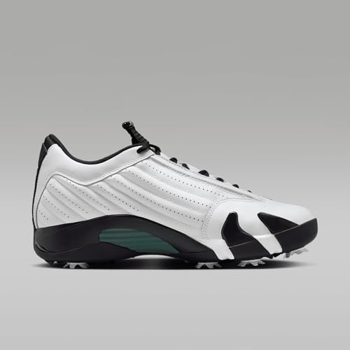 Air Jordan 14 G Golf Shoes (HJ7710-100, White/Black/Glacier Blue/Oxidized Green)3