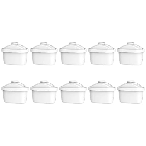 Maxblue NSF Certified Water Filters, Replacement for Brita® Maxtra+, Brita® Style, Brita® Fun, Merella Cool, Mavea Elemaris XL and Brita® Flow Water Tank (10) Cover