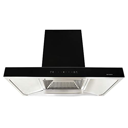 Image of Faber 90 cm 1350 m /hr box-type Kitchen Chimney (HOOD JUPITER HC SC BK 90, Filterless technology, Touch Control, Black)