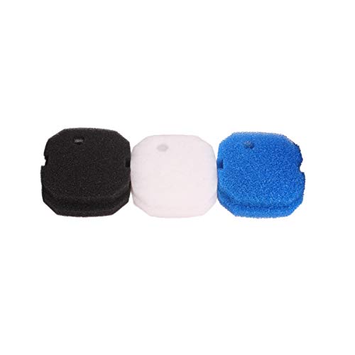 INGVIEE Compatible Foam Filter Pad Set for AquaOne Aqua One AQUIS 1200/1250 and 1000/1050 (2x Wool Pad, 2x Black Fine and 2x Blue Coarse)
