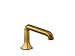 KOHLER 27017-2MB Occasion Deck Mount 8" Bath Spout, Straight Design Nondiverter Bathtub Spout, Vibrant Brushed Moderne Brass