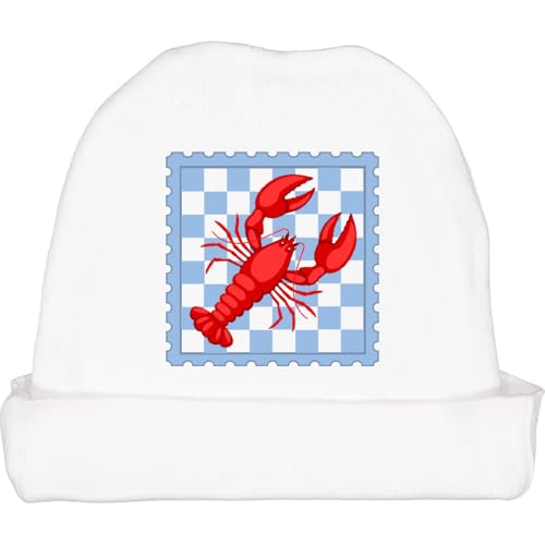 inktastic Lobster Checkered Stamp Coastal Baby Beanie Hat
