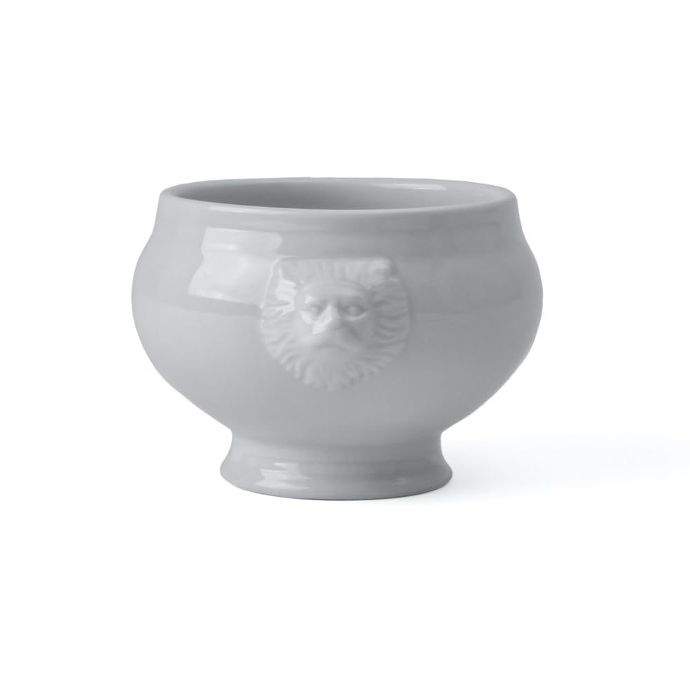Holst Porzellan LK 045 SO Lot de 6 terrines en porcelaine 0,45 L Blanc/Gris 14,5 x 10,5 x 8,5 cm