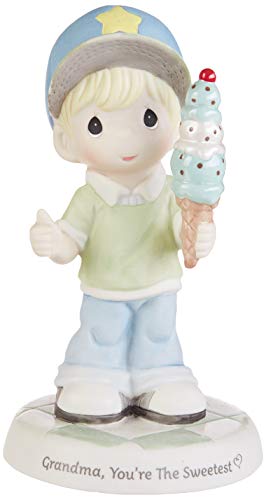 Precious Moments 193017 Grandma You're The Sweetest Boy with Ice Cream Cone Bisque Porcelain Figurine, Multicolor - Image 3