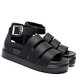 GHARIE CHAMPIONS Women’s Gladiator Wedge Summer Sandals – Strappy Platform Shoes with Adjustable Straps, Soft Sole & Non-Slip Design (BLACK, Adult, Women, 6, Numeric, UK Footwear Size System, Medium)
