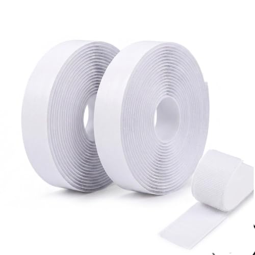 Image of Hook and Loop Tape,20mm x 8m Double Sided Sticky Tape,White