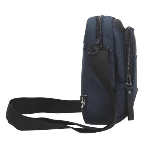 Pepe Jeans Bromley Borsa A Tracolla Media Blu 17 X 22 X 8 Cm Poliestere By Joumma Bags, Blu, Taglia Unica, Tracolla Media - 2