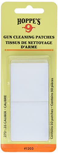 Hoppe's No. 9 Gun Cleaning Patch, .270-.35 Caliber (50 Pack)