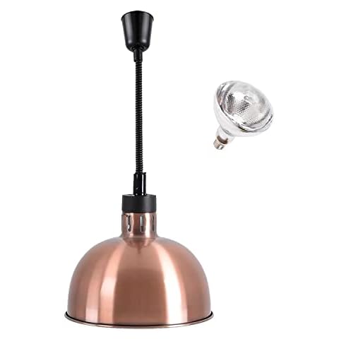 KOUWO Hanging Food Heat Lamp Overhead Food Lamp Warmer Food Light (Dia 29CM(Copper)) Cover
