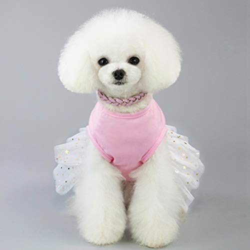 Lkex Dog Dress For Girl Sweet Pet Skirt Cute Clothes Shirts For Small Medium Large Dogs Cats Puppy For Summer Xs #TOP6