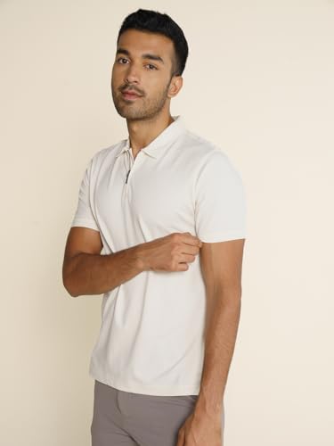 Image of DAMENSCH Constant Men's All-Degree Thermoregulating Pique Contrast Neck Polo T-Shirt