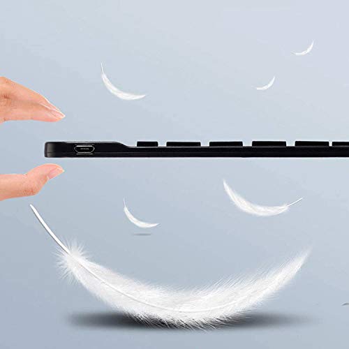 BK-100 Mini Bluetooth Keyboard Wireless Rechargeable Keyboard iOS, Android, Mac OS and Windows For Mobile, Tablet & TV Colors: (Black, White) (White)