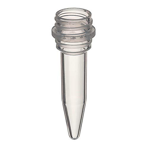 Labcon 1141N29PK, 3643-875-000-9 SuperClear Freestanding Screw Cap Microcentrifuge Tube with Elastomeric Cap, Attached Cap, Sterile, 0.5mL Capacity, Pack of 500