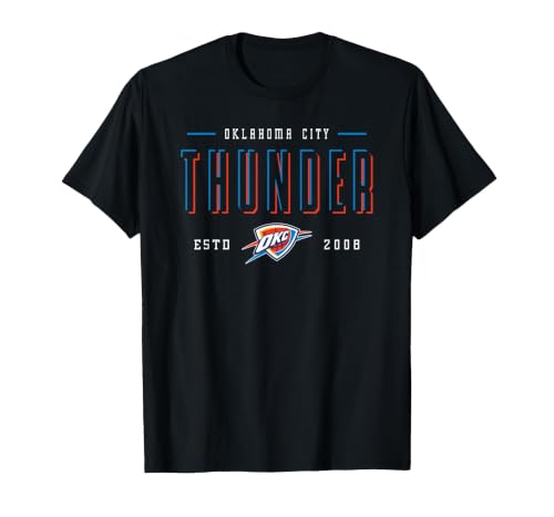 NBA Official Oklahoma City Thunder Negative Space T-Shirt Men Black Small