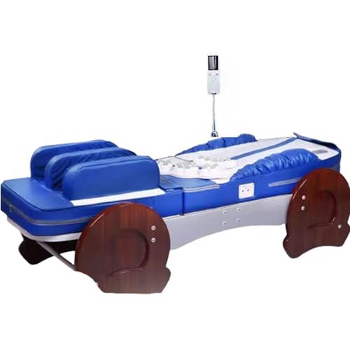 XQZMZSCP Thermal Therapy Bed, Household Electric Full-Body Massage Bed, Adjustable Temperature, Handheld Touch Controller (Blue)