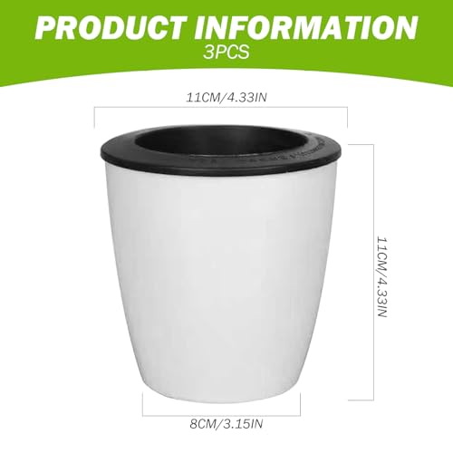 Jardinières à arrosage automatique en résine lot de 3 pots