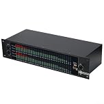Dual 31 Band Graphic Equalizer with Professional Audio Processor, Stage Sound System Frequency Tuner,for Home Theater HIFI, Recording Studio Noise Reduction Device,for Live Event