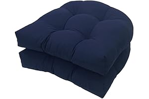 Navy Blue 18x18 Inch U Shaped Patio Chair Seat Cushions