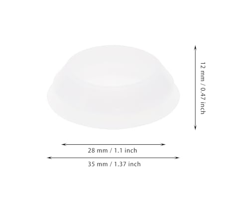 Image of ONLYKXY 10 Pcs Clear Silicone Round Snap in Type Locking Furniture Hole Plugs Button Protective Cover Cap Head,Universal (28mm /1.1inch)