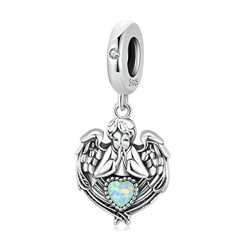 Colgante ángel de plata ley y ópalo para tu estilo diario