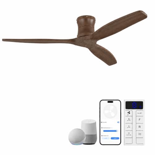 Sofucor Ceiling Fan no Lights, 52 Inch Low Profile...