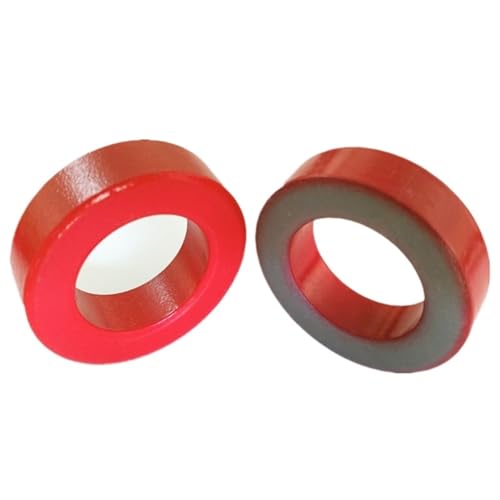 1-5 núcleos de polvo de hierro T200 T200-2 OD*ID*HT 51 x 32 x 14 mm 12nH/N2 10uo núcleo de polvo de hierro Ferrita Toroide revestimiento rojo gris AG (cantidad 2 unidades)