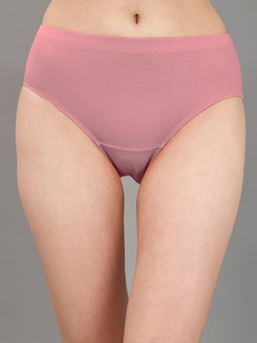 Image of SOIE Women High Rise Full Coverage Solid Colour Cotton Stretch Hipster Panty (Pack of 3)