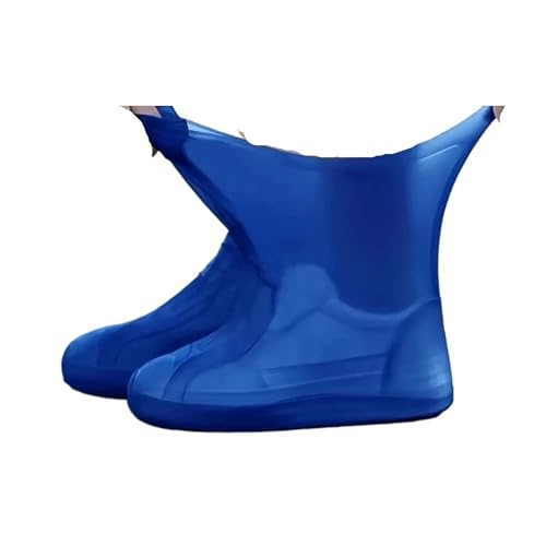 MZSKLW Cubre Zapatos Impermeable 3 pares de botas lluvia antideslizantes reutilizables, impermeables, goma, for uso en exteriores y doméstico(Blue,M (34-40))