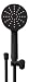 Produktbild 'aquaSu® Wannenset Acana | schwarz | Duschkopf: 3 Strahlarten, Strahlartenwechsel per Knopf & 12 cm Sprayplatte | 150 cm Metall-Brauseschlauch | mit Wandhalter | Antikalk-Noppen | 72315 2