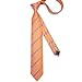DiBanGu Mens Tie Silk Plaid Striped Necktie and Pocket Square Cufflinks Tie Clip Set with Gift Box Formal Wedding Party, Light Orange