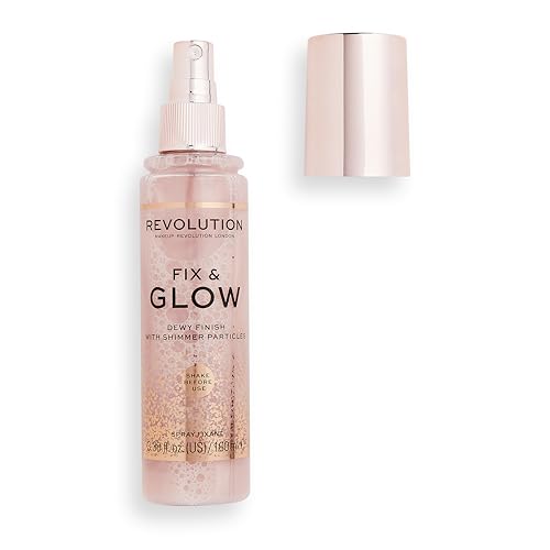 Makeup Revolution Fix & Glow Fixing Spray, Illuminating & Hydrating,