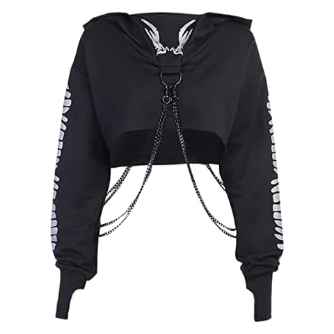 Emo Hoodie,Womens Gothic Clothing,Crop top Hoodie,Hoodie,Goth Clothes for Teen Girls,Goth Crop top,Emo Clothes for Women Cover