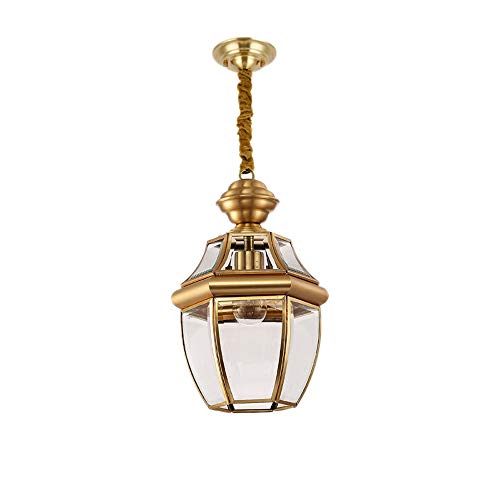 Chandelier E27 tout cuivre pour un éclairage de balcon et couloir chic
