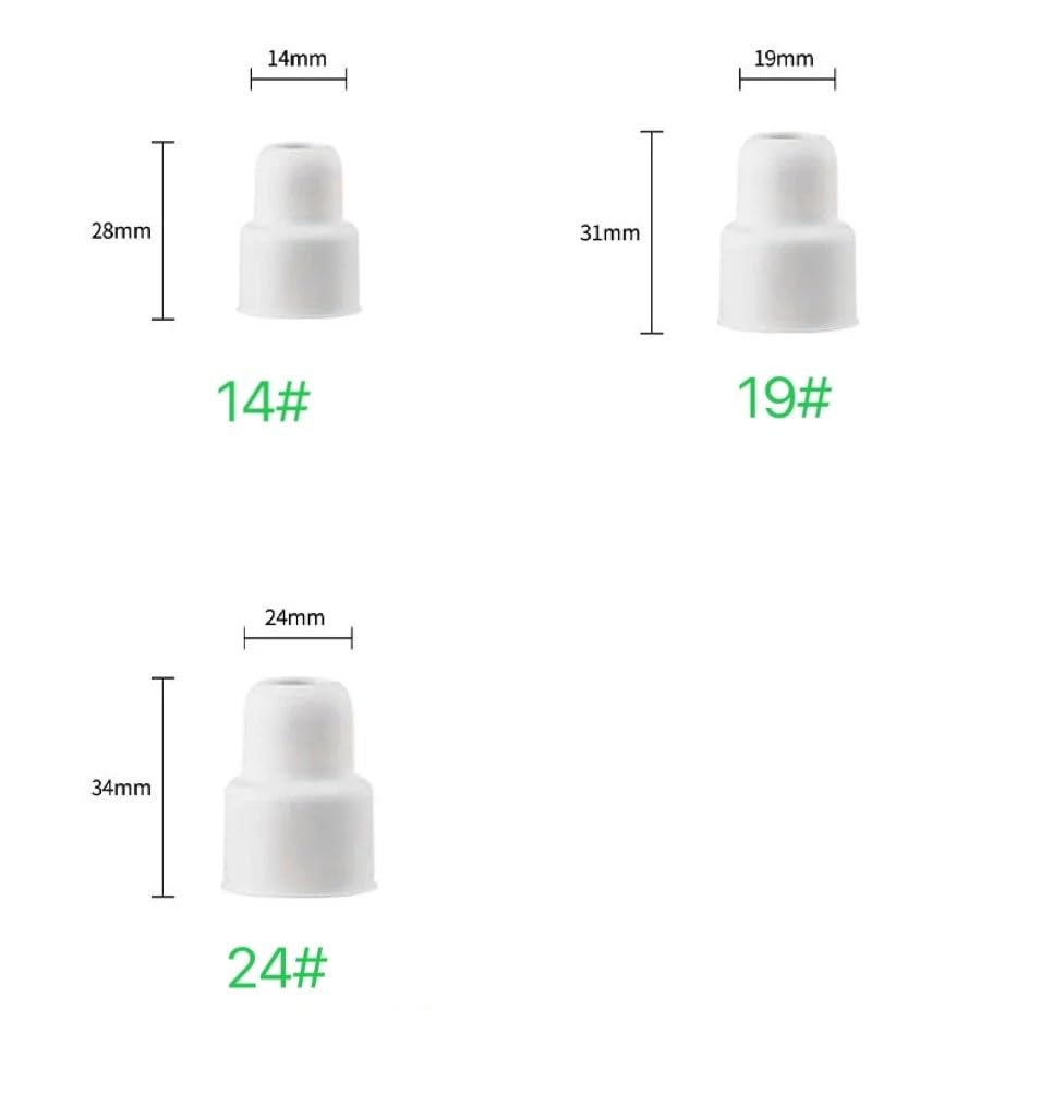 14# 19# 24# 20Pcs 50Pcs Lab Rubber Stopper Reverse Cap Rubber Sealing Plug for Laboratory Bottles(No.19 20Pcs)(No.24 50Pcs)
