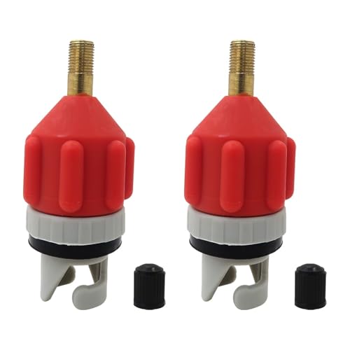 2025 New 2x Universal Inflatable Boat SUP Pump Converter Air Valve Adapter Pumping Head Connector for Stand Up Paddle Board/Dinghy/Paddling Pool/Kayak/Inflator Bed/Rowing Boat - Orange