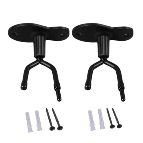 Chiffonade 2 Pack Violin&Viola Wall Mount Hook – Dual Head Adjustable Instrument Hanger with Non-Slip Rubber Pad for Home & Studio Violin Wall Hangers