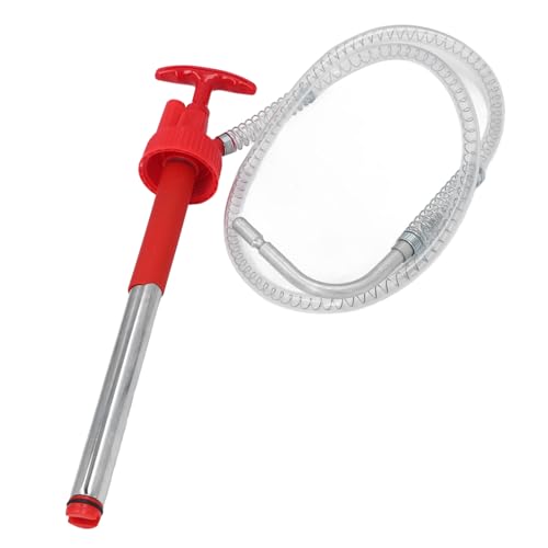 Portable Drum Pump, Leakage Proof Hand Oil Transfer Pump with 50in Hose, Rotary Barrel Pump for Pumping, Kerosene, Milk, Alcohol 20L Standard Barrel