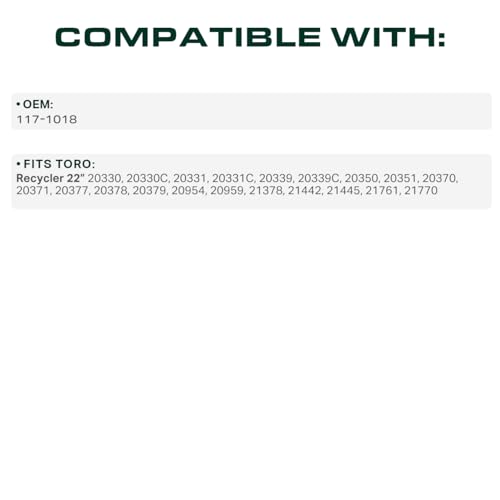 Image of UDC Parts 117-1018 Drive Belt Replacement for Toro Recycler 22 Inch 20331 20339 20330 20370 20379 20378 20330C 20331C 20339C 20350 20351 20371 20377 20954 20959 21378 21442 / Aramid Cord / 32.3 inches