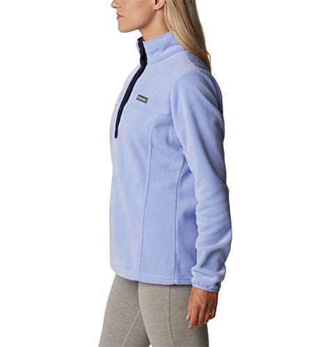 Image of Columbia Womens Benton Springs Half Snap II Pull Over Fleece Jacket, Dark Stone /Canoe /Vintage Blue, 3X
