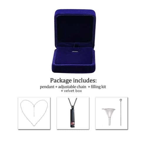 Urn Necklaces for Ashes Stainless Steel Bar Pendant Necklace Cube Memorial Ashes Necklace Crystal Cremation Urn Pendant for Men4