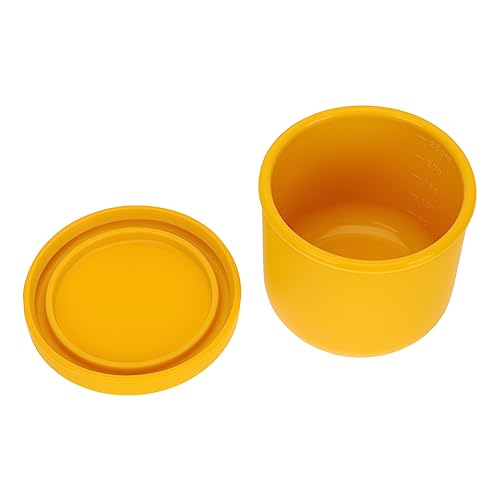 YARNOW 1 Pieza Tazón De Desayuno Para Portátil Cuencos Para Pequeños Bol Bebés Cuenco Para Pequeños Hora De Comer Pequeño Puré Yellow Gel De Sílice