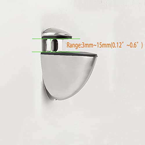 2 Pcs Adjustable Wood/Glass Floating Shelf Brackets Wall Mount, Polished Chrome #TOP5