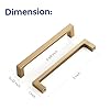 Ravinte 10 Pack Solid 5 Inch Square Cabinet Handles Champagne Bronze Cabinet Pulls Drawer Pulls Kitchen Cabinet Hardware Kitchen Handles #2